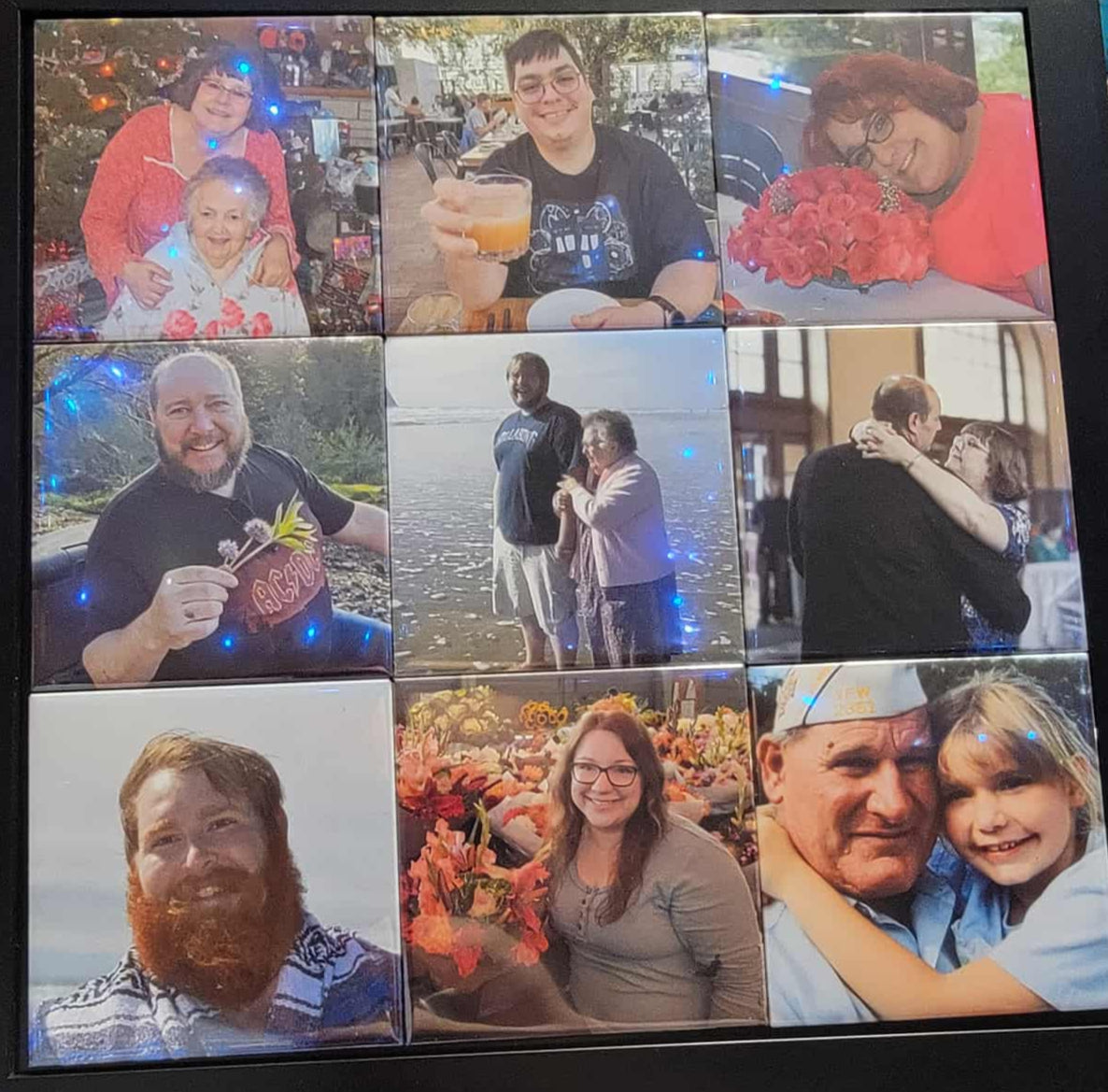 Frame + 9 Custom Photo Magnets Bundle