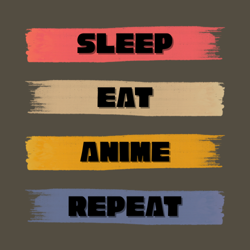 Sleep Eat Anime Repeat Meme Magnet