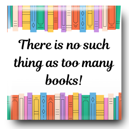 There's No Such Thing as Too Many Books Magnet