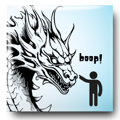 Dragon Nose Boop Funny Magnet
