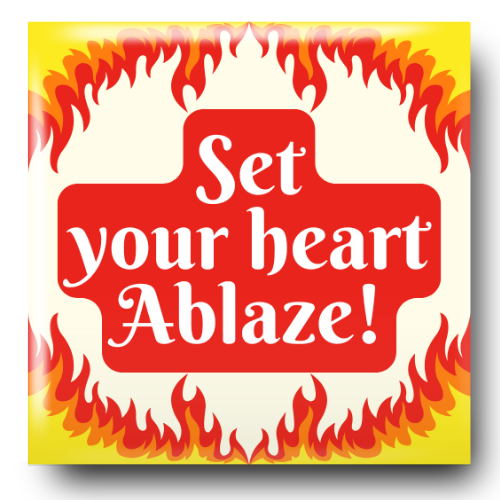 Set Your Heart Ablaze Demon Slayer Anime Magnet