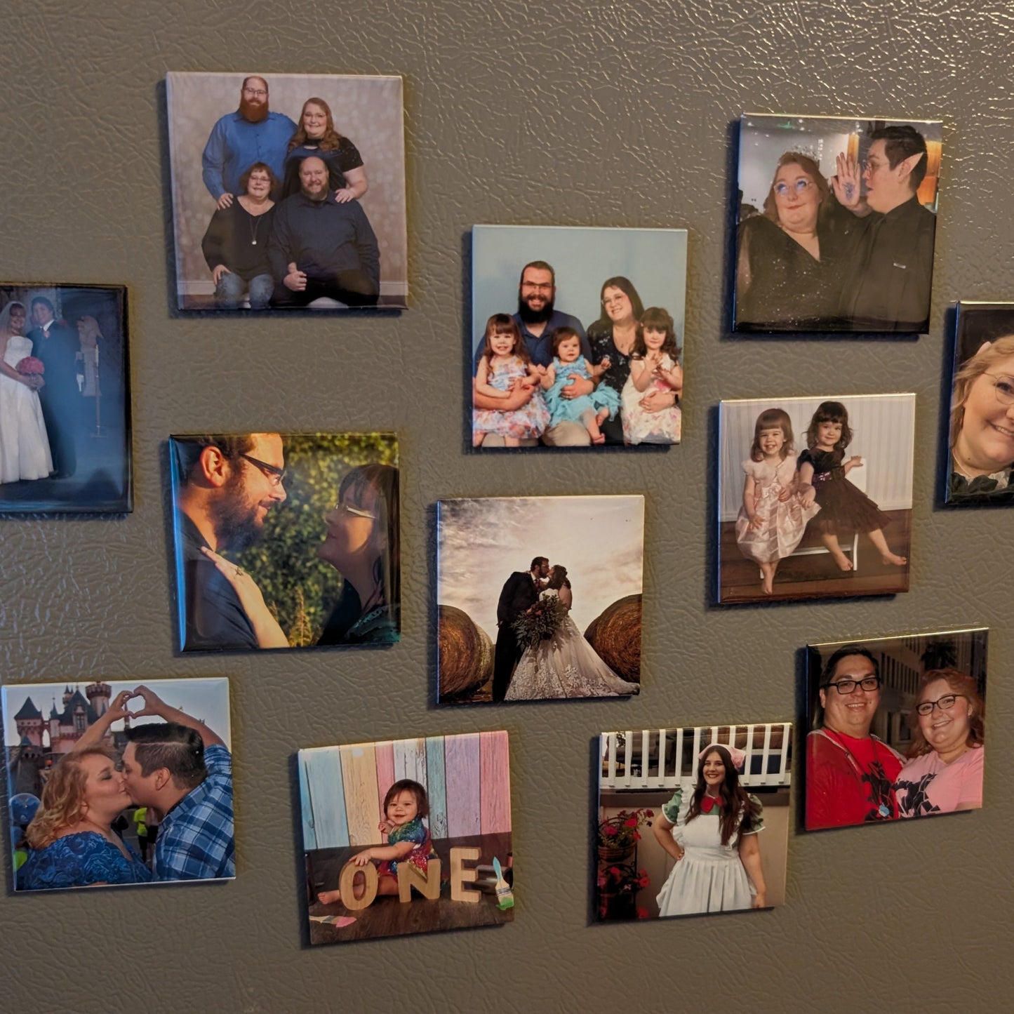 Frame + 9 Custom Photo Magnets Bundle