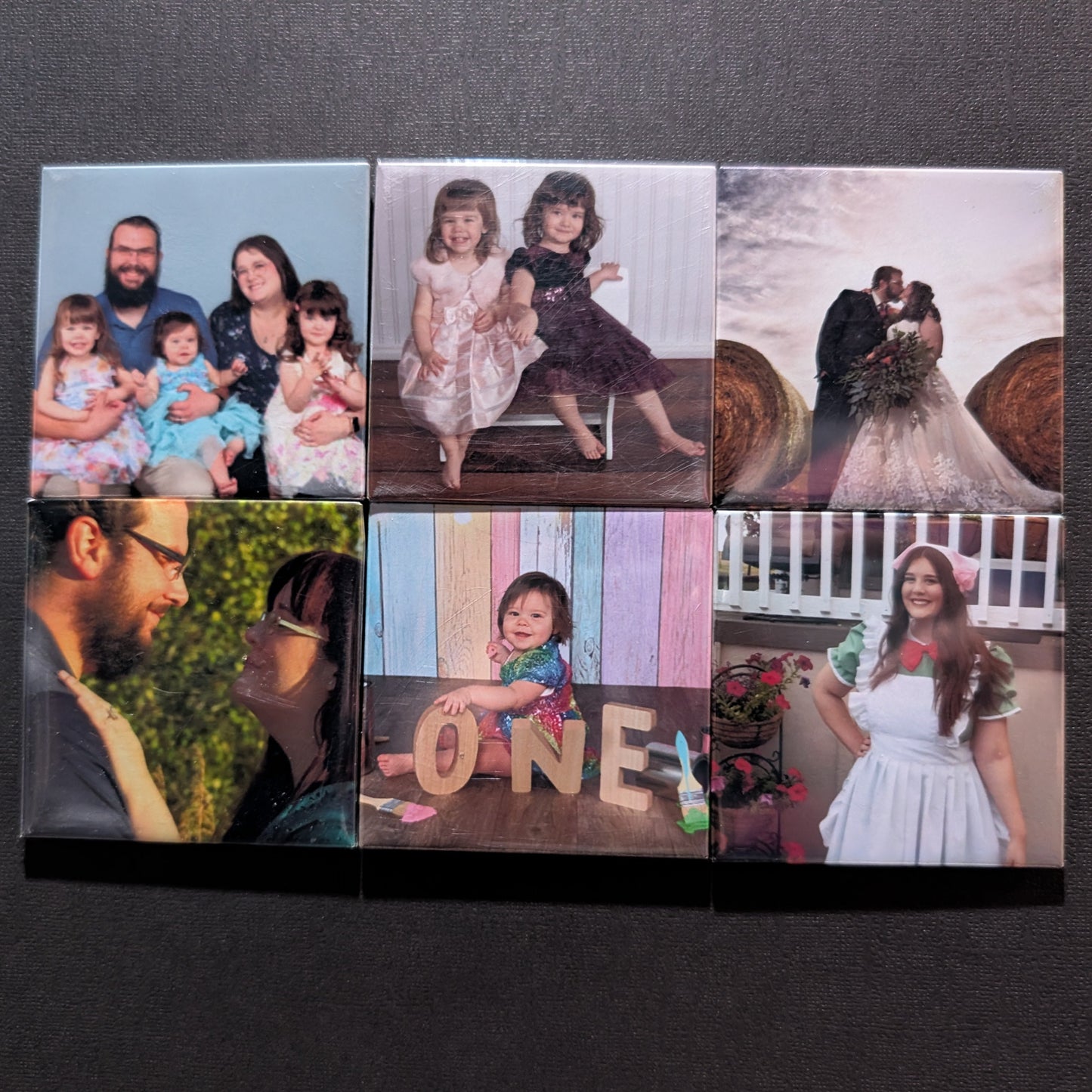 Frame + 9 Custom Photo Magnets Bundle