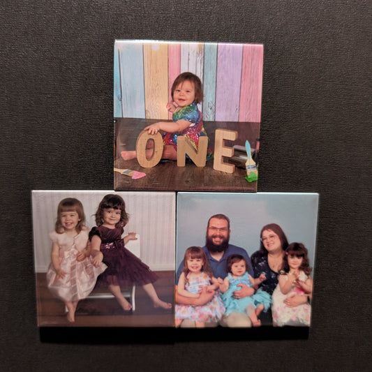 3 Custom Photo Magnets Bundle