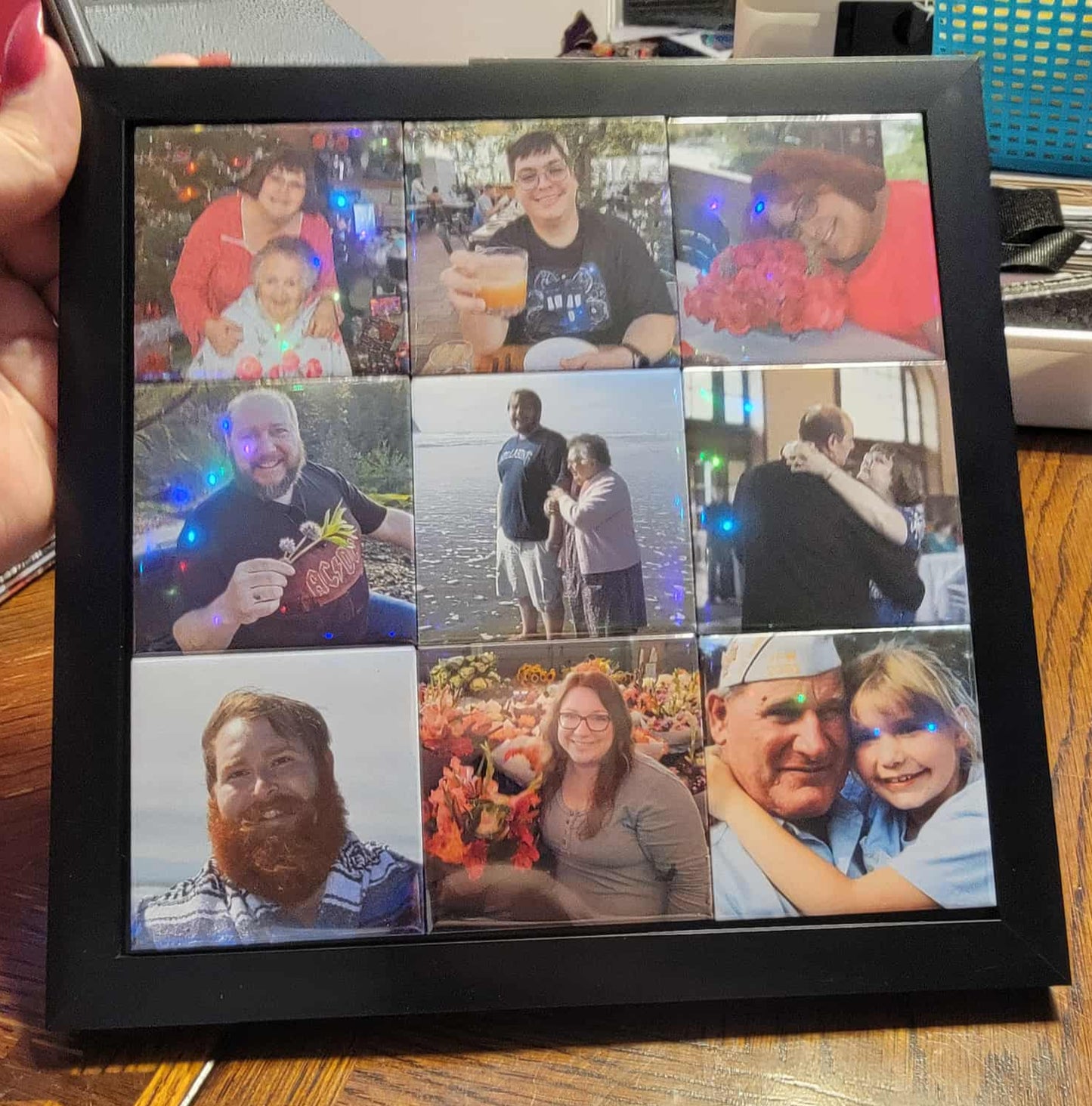 Frame + 9 Custom Photo Magnets Bundle