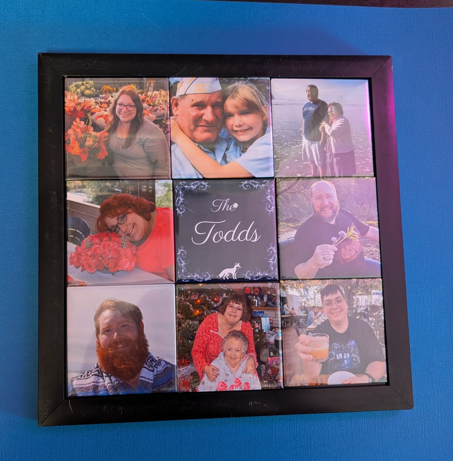 Frame + 9 Custom Photo Magnets Bundle