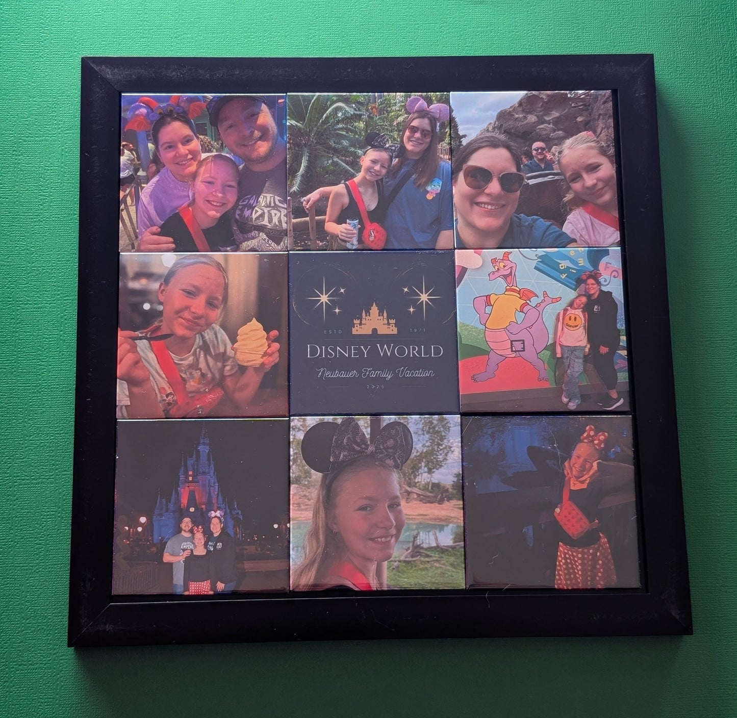 Frame + 9 Custom Photo Magnets Bundle
